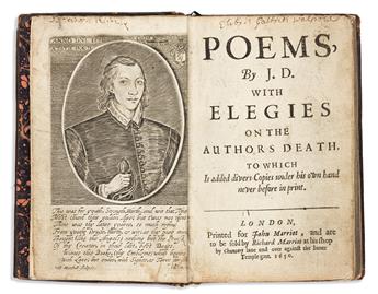 Donne, John (1572-1631) Poems by J.D. with Elegies on the Authors Death.